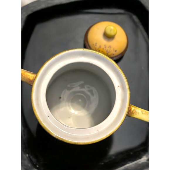 Vintage Japan Hand Painted Landscape Scene Superfine China Covered Sugar and Cre - Picture 5 of 12